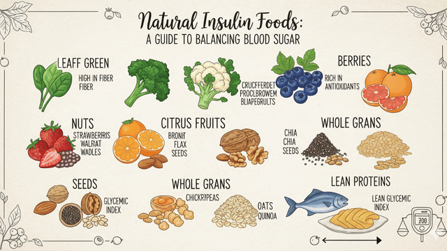 Read more about the article Natural Insulin Foods: A Complete Guide to Balancing Blood Sugar Naturally